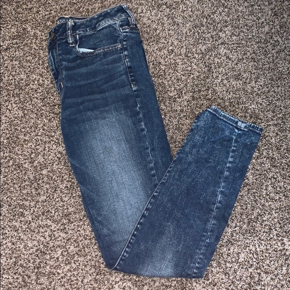 american eagle blue skinny jeans